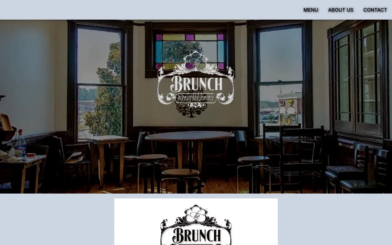 Brunch Apothecary - Custom Restaurant Website